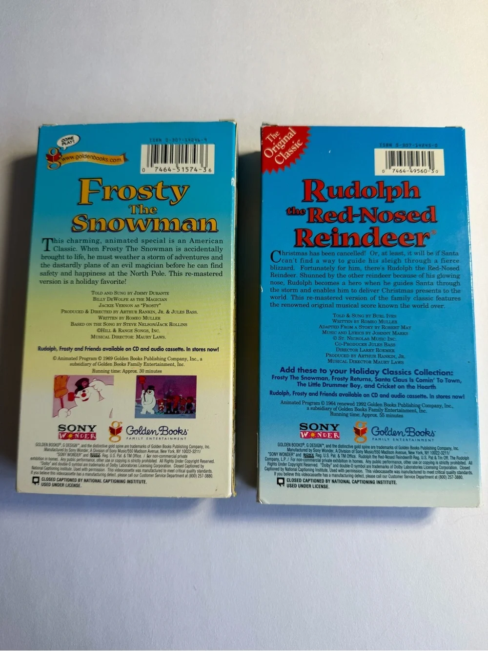 Frosty The Snowman and Rudolph the Red-nosed ReindeerHoliday Classics VHS